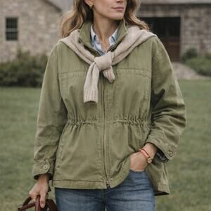 J.Crew Factory SZ XS Cotton Pocket Jacket Army Green G1506 NWT Utility Chore